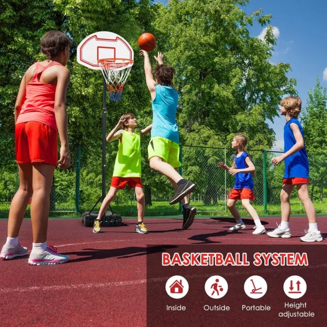 Enfants Panier et Support de Basket, Panier de Basket-Ball Portable 160-210cm 3