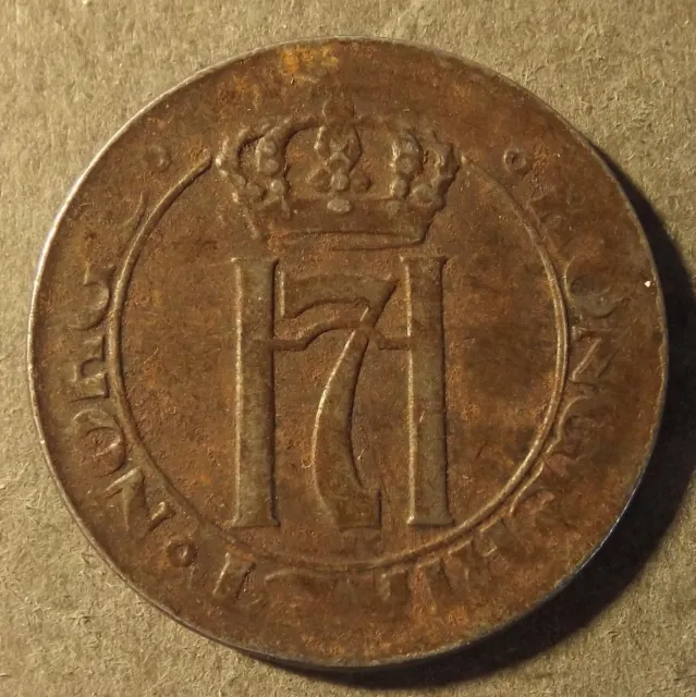 Norway 5 Ore Iron Coin Dated 1919 Has A Little Wear