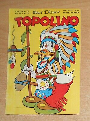 Ed.mondadori  Serie  Topolino   N°  18  1950   Originale  !!!!!
