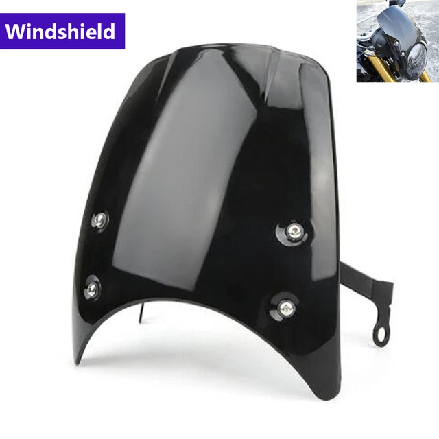 Universal Motorcycle Bike Windshield Windscreen Wind Deflector w/ Mount Bracket