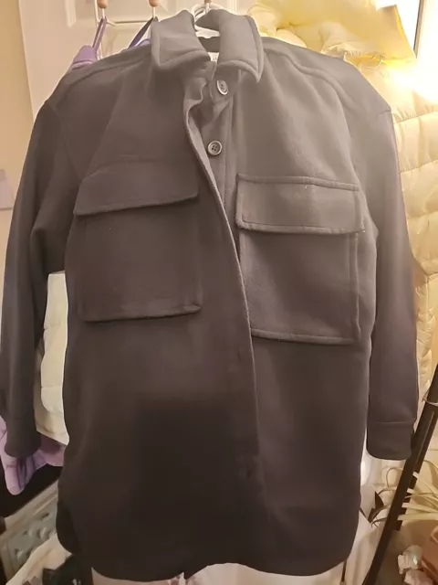 Abercrombie Fitch acogedora camisa de gran tamaño para mujer Collab talla Xs negra nueva 3
