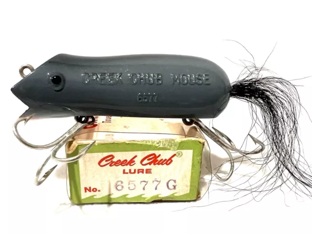 CREEK CHUB MOUSE 3580 Vintage Topwater Fishing Lure 2.75 - Black Yellow  Stripes $17.99 - PicClick
