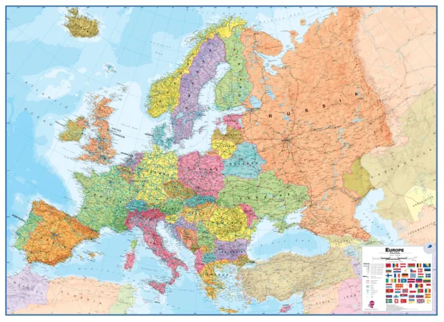 Europe Maps International Wall Map 1357 x 985mm