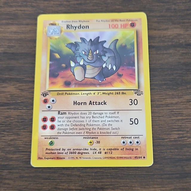 rhydon 45/64 pokemon card value - 112/165 - Pokemon 151 - Reverse Foil (Do the damage before switching the Pokemon Rhydon jungle foil : r/pkmntcgcollections