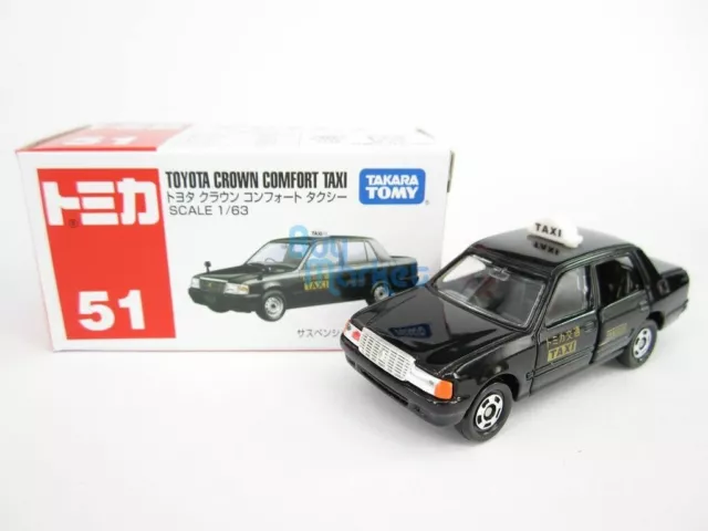 Takara Tomy Tomica #51 Toyota Crown Comfort Japan Taxi Sca. 1/63 Diecast Toy Car