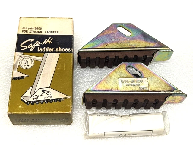 Vintage Safe-Hi Ladder Shoes #2600 Original Box w/ Instructions Never Used NOS!