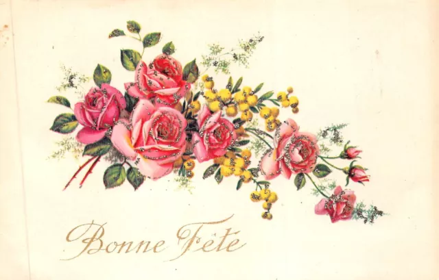 Cartolina Fantasia, Buona Fête, Mazzolino Da Fiori