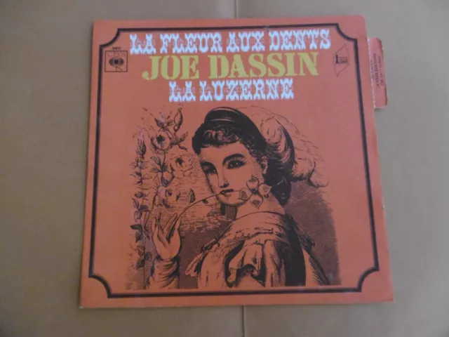 pochette de 45 T JOE DASSIN la fleur aux dents/la luxerne