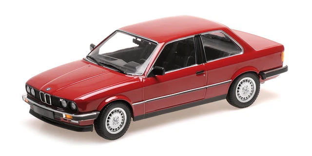 BMW 323i E30 Carmine Rouge 1982 1:18 Model Minichamps
