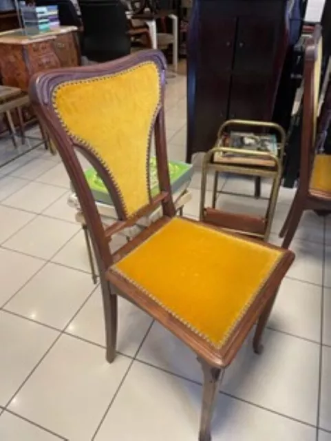 Edouard Diot - Suite de 5 Chaises Art Nouveau