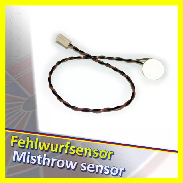 Fehlwurfsensor für Merkur Dart 2-polig Merit, Piezo Sensor Dartautomat Mikrofon