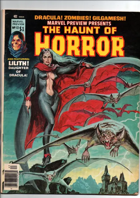 Marvel Preview #12 Haunt of Horror - 1st solo Lilith daughter Dracula- 1977 - FN