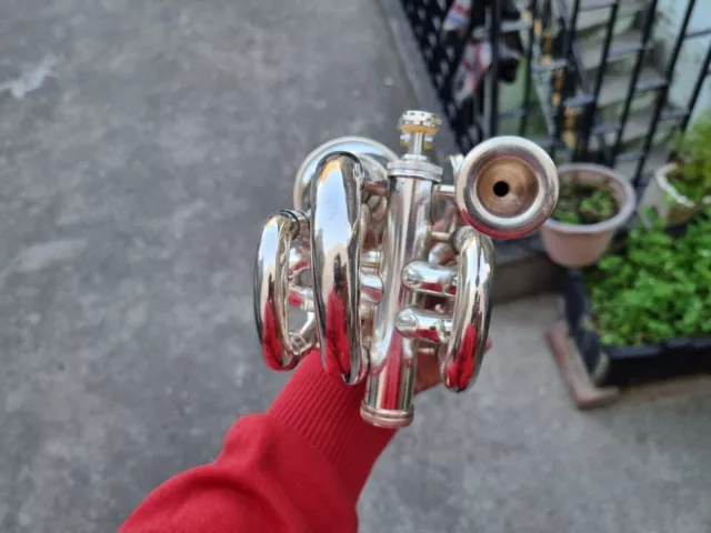 Silver Brass Trumpet Students Pocket Musical Trumpet horn Bugle Best gift item 3