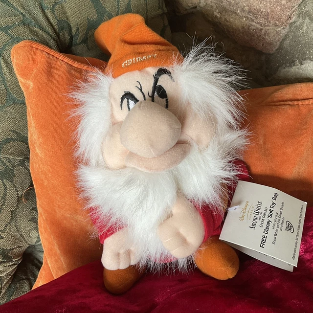 WALT DISNEY SNOW White & The Seven Dwarfs Grumpy Soft Plush Toy Bag