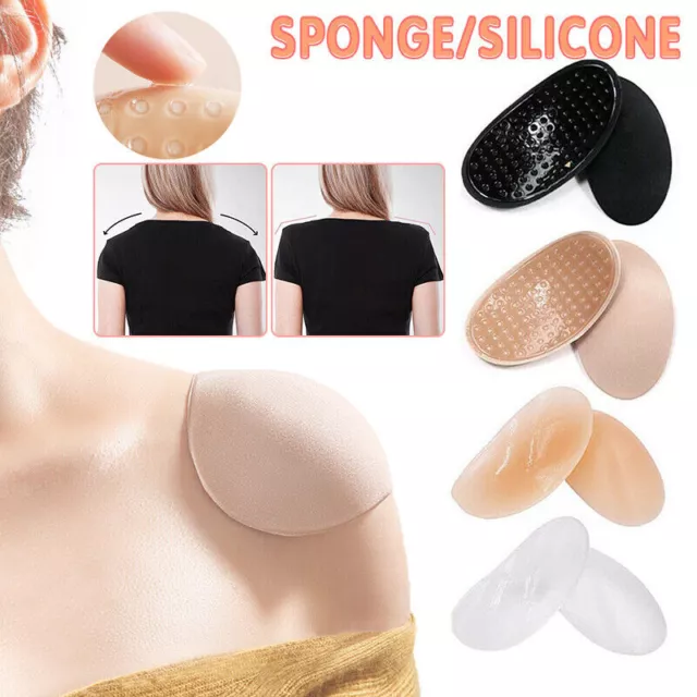 1pair Invisible Silicone Shoulder Pads For Women's Bra , Natural-looking,  Soft, Anti-slip, Self-adhesive