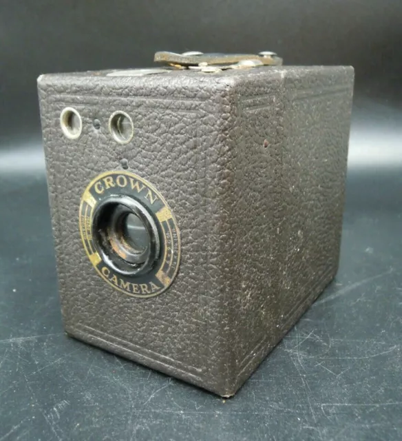 ANTICA MACCHINA FOTOGRAFICA - CROWN Camera Made in England BOX 6 x 9