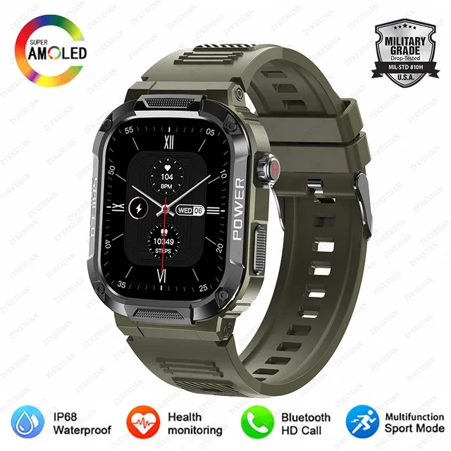 SMARTWATCH UOMO MILITARE, 1.43'' AMOLED Orologio Smartwatch Uomo Con