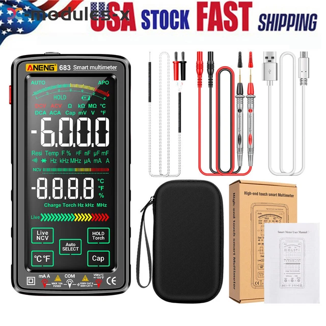 ANENG 683 Smart Digital Multimeter AC/DC Capacitance Meter Diode Tester USA