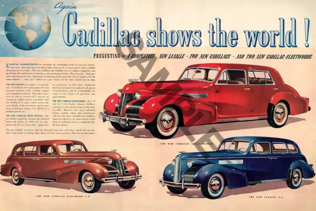 Vintage Werbung Life Magazin Werbung Cadillac Motorrad Pub Bar Auto Druck Foto A4