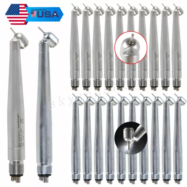 Dental 45° Surgical High Speed Handpiece Push (LED E-generator) 4 Holes f#2