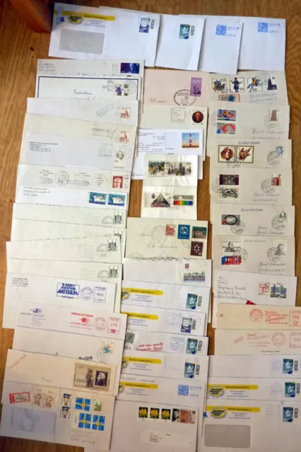 45 Stück Briefe+Vorderseiten +Freistempler+Ganzsachen B U N D Aus Briefverkehr