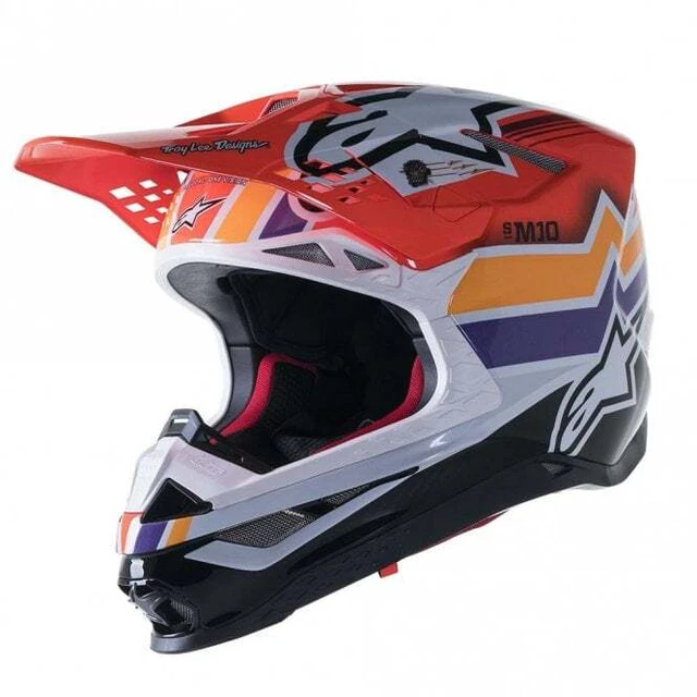 Alpinestars (MX23) S-M10 Troy Lee Designs MX Motocross Helmet (Firestarter Red)