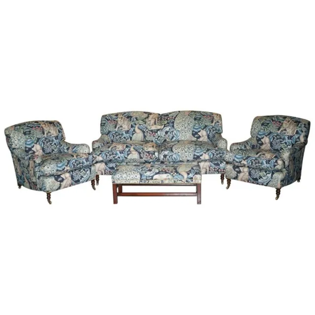 Rrp £42,000 George Smith Howard & Son's William Morris Sofa Armchair Suite