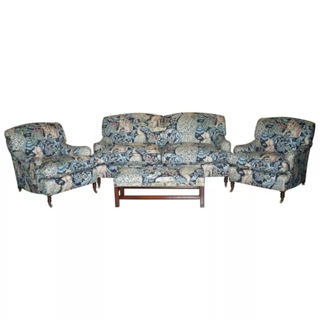 Rrp £42,000 George Smith Howard & Son's William Morris Sofa Armchair Suite