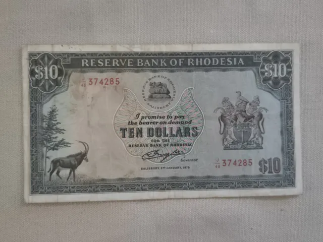 Southern Rhodesian $10 Note