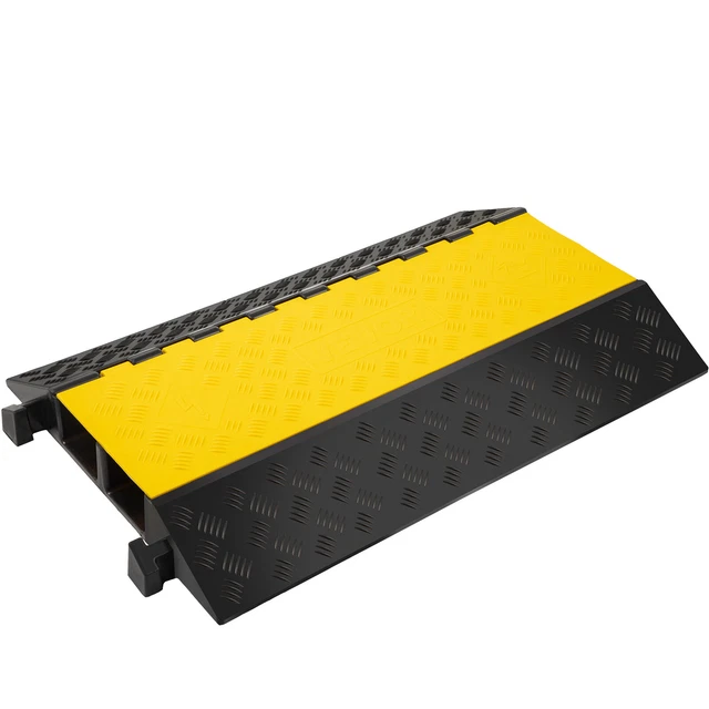 Ponte per cavi 2 canali ponte per tubi in PVC e gomma protezione attraversamento protezione cavi