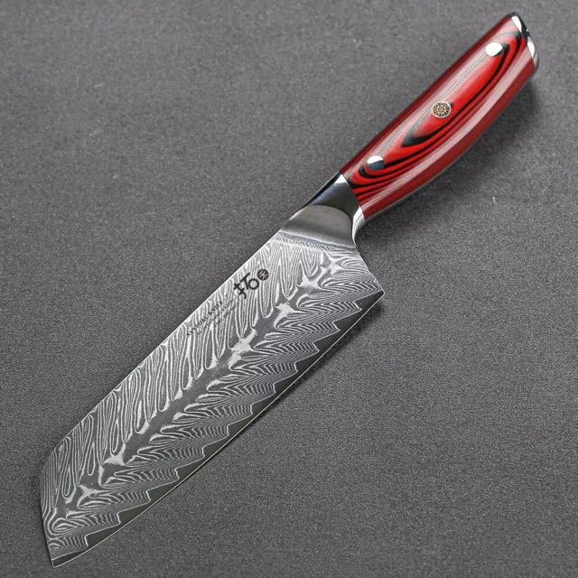 Japanese 7'' Santoku Knife Japan VG10 Damascus Steel Kitchen Chef Chief Knife