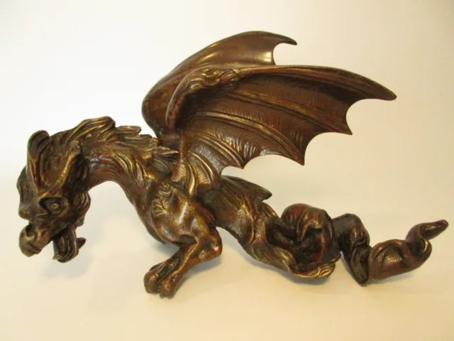 DRAGON AILE EN BRONZE DU 19 ème DYNASTIE QING/STATUETTE CHINOISE/CHINE ASIATIQUE