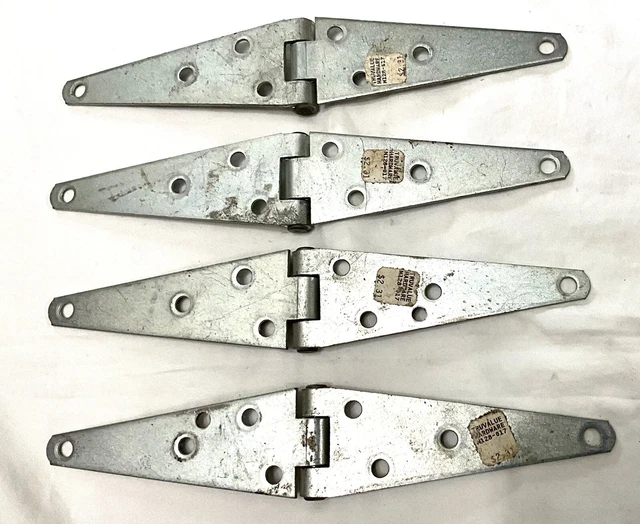 4 Hinges 5" Strap Hinges National Zinc Plated Hardware Door Fence Barn Gate