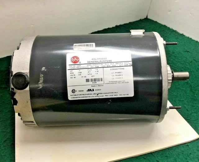 Polyphase General Purpose  Motor  Model P63Zzafp-1281  1Hp  Rpm 1725