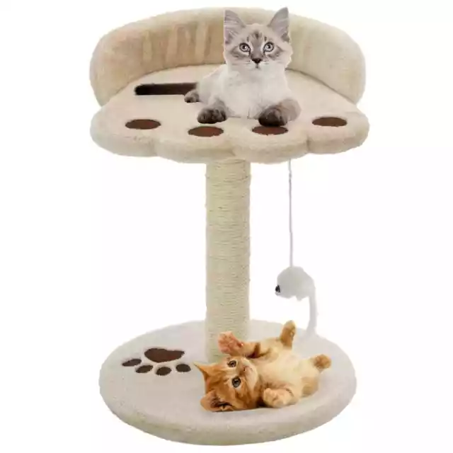 Arbre � chat avec griffoir en sisal 40 cm Beige et Marron