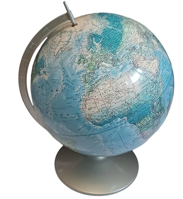 VTG RAND MCNALLY World Portrait Globe Topographical Raised Relief 12