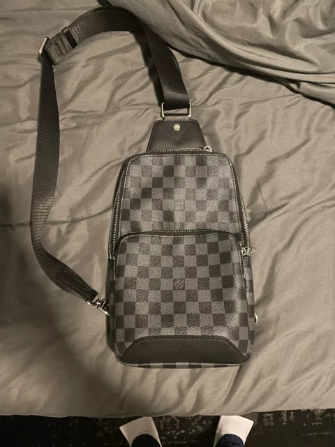 Louis Vuitton Avenue Sling Bag N41719 Crossbody Bumbag Damier Graphite Body