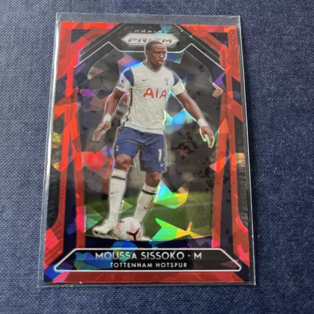 Panini Prizm Premier League Red Ice Number 156 Moussa Sissoko Tottenham Hotspur