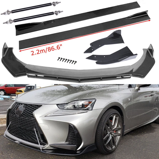 CARBON FIBER FRONT Bumper Lip /Side Skirt Strut Rods For IS250 IS350