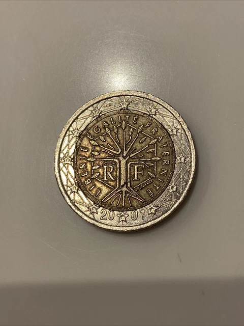 2 Euro Münze 2001 Liberte Egalite Fraternite 2 EURO MÜNZE Frankreich 2001 Liberte Egalite Fraternite Fehlprägung EUR