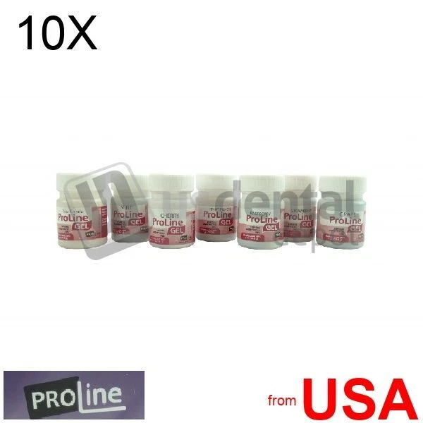 10X LOT of PRO-LINE Gel 1 oz. Bottle Cherry ( topical anesthetic gel ) 018-017