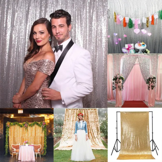 UK Sequin Restaurant Curtain Wedding Backdrop Party Photography Background Decor