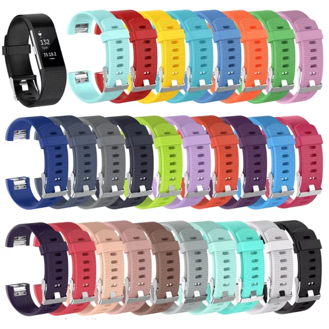Replacement Silicone Rubber Band Strap Wristband Bracelet For Fitbit CHARGE 2