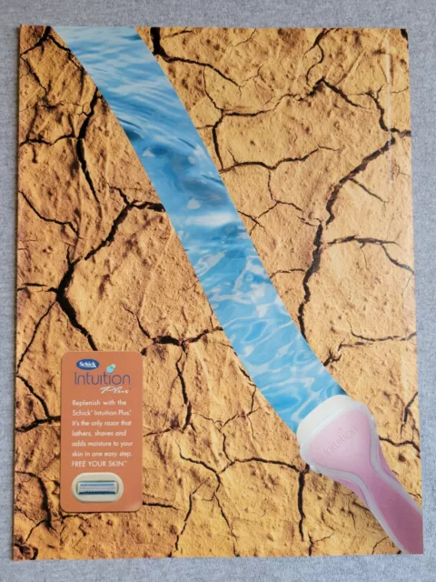 2008 Magazine Advertisement Page Schick Intuition Plus Razor Shaving Print Ad