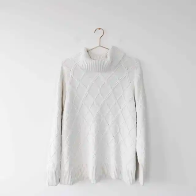 Oversized Off White Turtleneck Sweater Plus Size 1X North Style