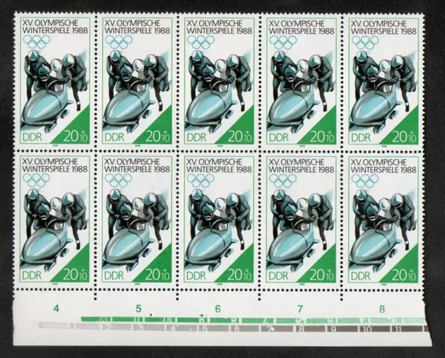 DDR 1988 Olympische Winterspiele Calgary Kanada Mi.3142 postfrisch *BM545f