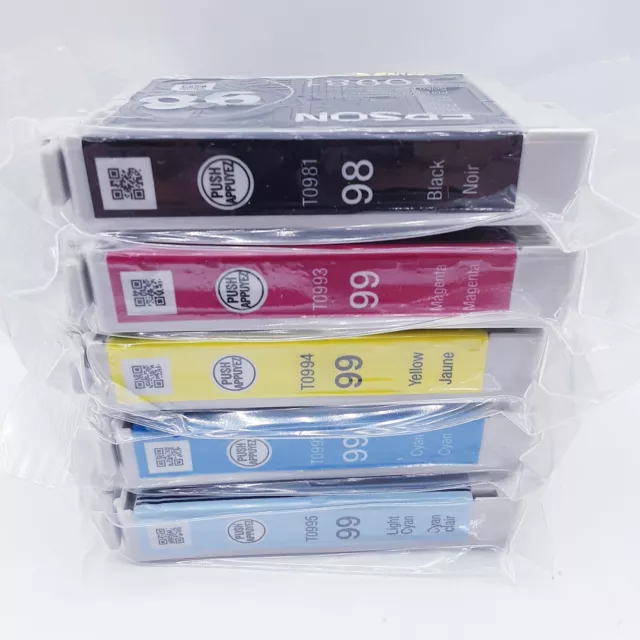 NEW Genuine EPSON 5 pack 98 Black & 99 Colors ink cartridges for ARTISAN 800 810