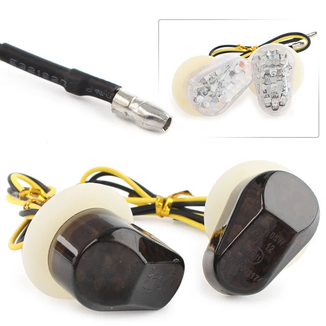 For Yamaha FZ1 YZF R1 R6 R6S FZ09 TMAX LED Turn Signal Blinker Lamp Smoke Lens