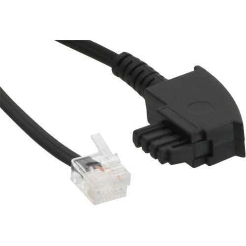 Cavo TAE-F 0,5 m per splitter DSL, spina TAE-F su spina Western 6/2 DEC