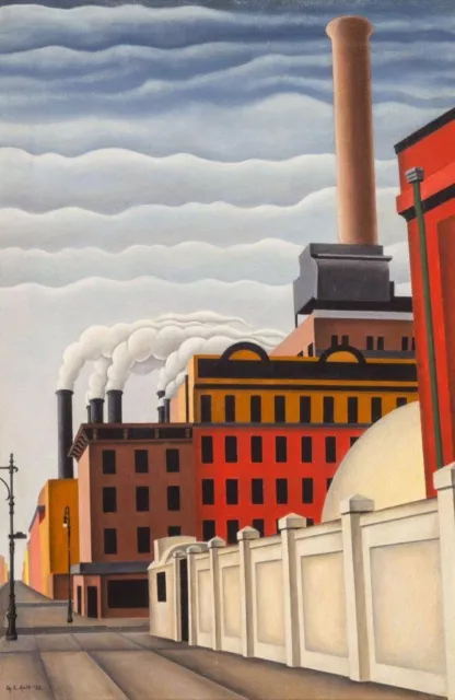 Stacks up 1st Avenue : George Copeland Ault : 1928 : Archival Quality Art Print